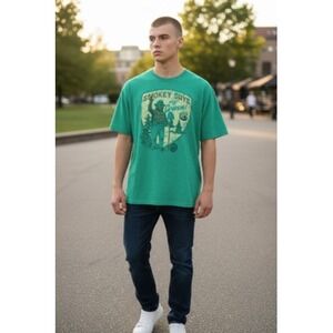 Vintage 95‎ Smokey Bear Shirt Men's Medium Green Keep It Green Short Sleeve